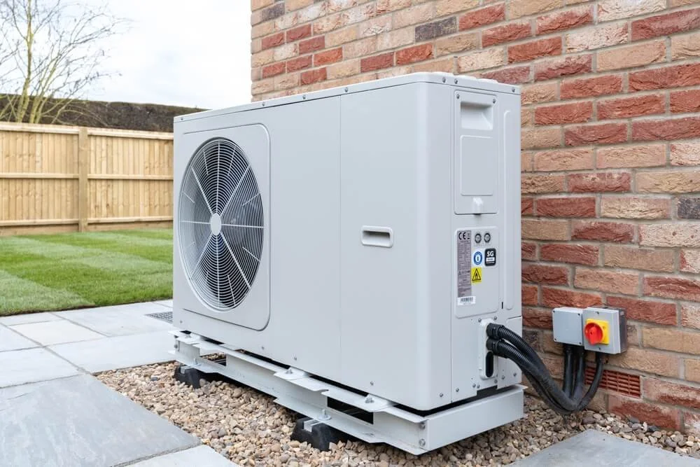 Heat pump outdoor unit on the North Shore MA