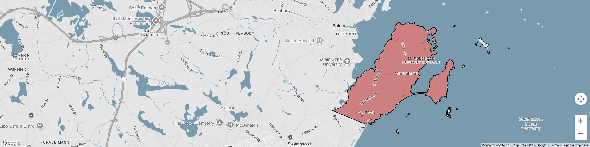 Marblehead, MA map