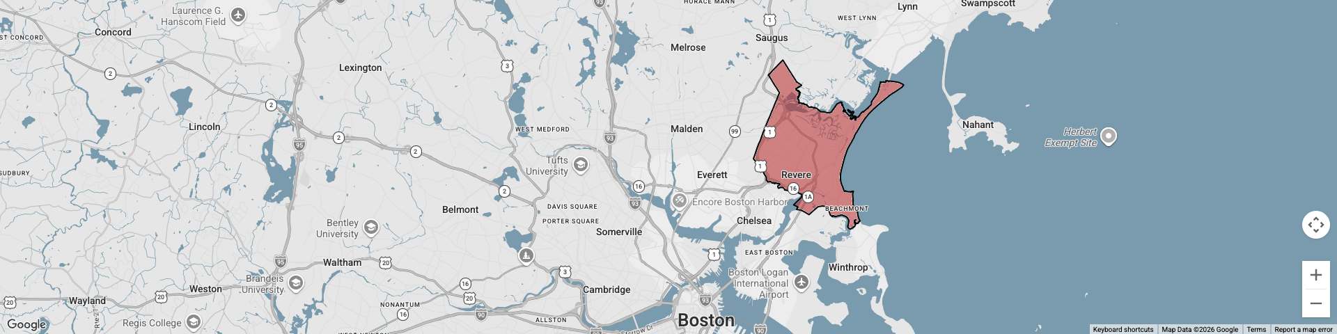 Revere, MA map