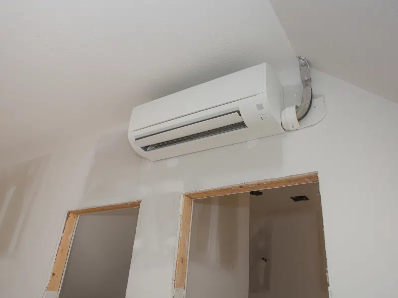 Ductless mini-split indoor unit installed in a North Shore home